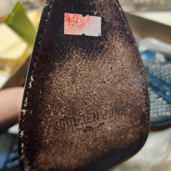 Golden Guns Texas Country Studded Teal Cowboy Boots - Picture 8 of 8